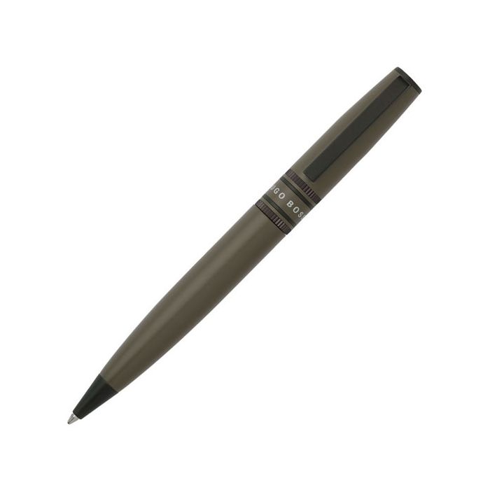 This Khaki Illusion Gear Ballpoint Pen has been designed by Hugo Boss.