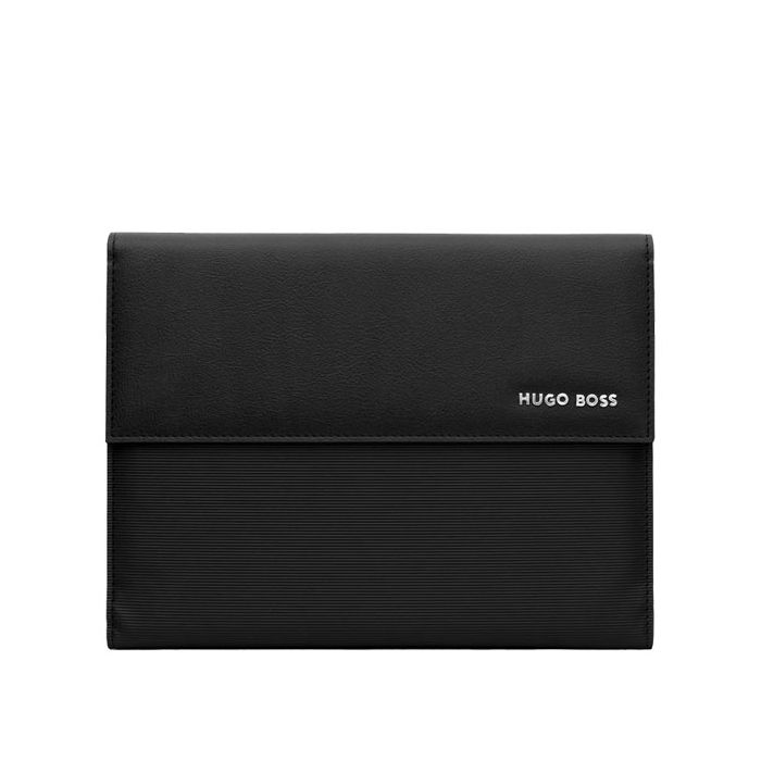 This Black Pinstripe A5 Folder is designed by Hugo Boss. 