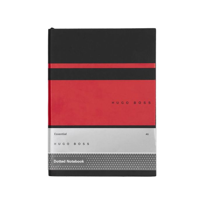 This Essential Gear Matrix Red Dotted A5 Notebook has been designed for Hugo Boss.
