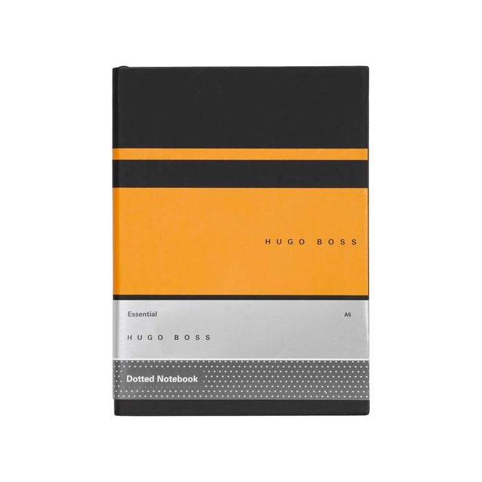This Essential Gear Matrix Yellow Dotted A5 Notebook has been designed by Hugo Boss. 