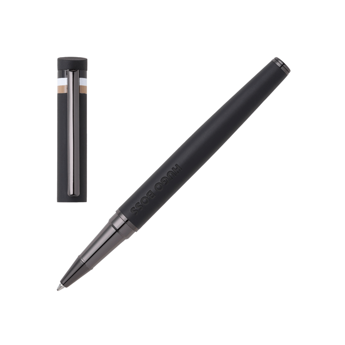 This Loop Iconic Black Rollerball Pen is by Hugo boss