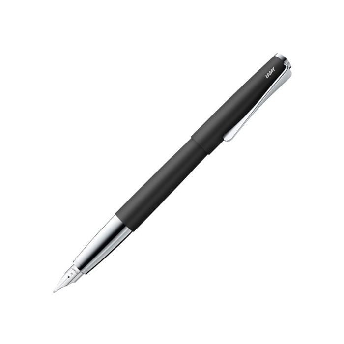 The Studio Steel black lacquered fountain pen can be used with LAMY T 10 cartridges.