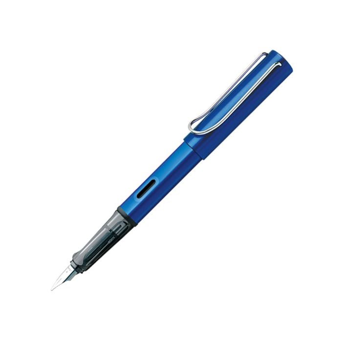 The LAMY AL-Star Ocean Blue fountain pen features a handy barrel viewpoint.