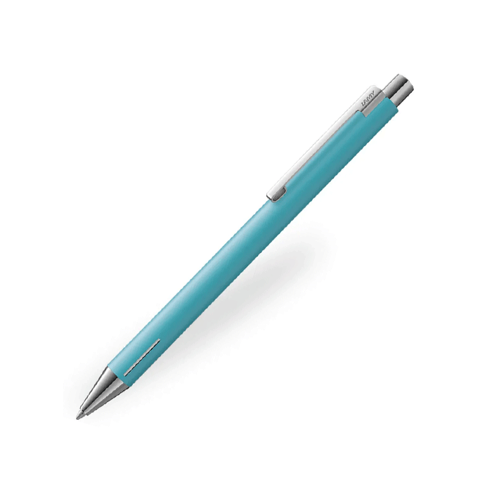 This Econ Ballpoint Pen in Special Edition Sea Blue is by LAMY and features the brand name engraved on the clip. 