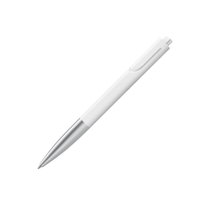 The LAMY white plastic ballpoint pen in the Noto collection has an impressive clip solution.
