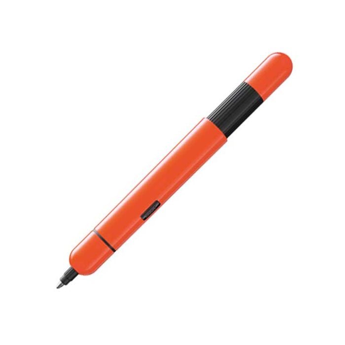 This laser orange ballpoint pen has been created by LAMY.