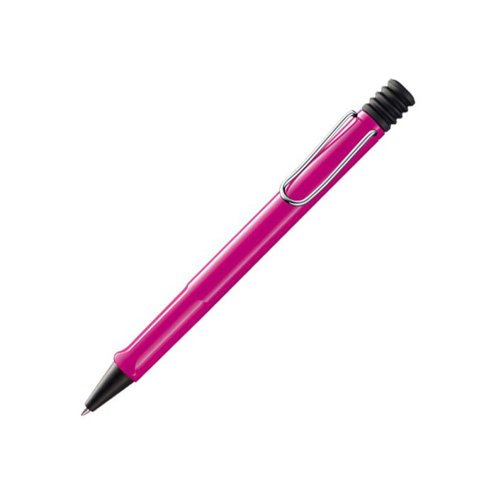 The LAMY Pink ballpoint pen in the Safari collection comes in a small pop up box under a two year warranty.