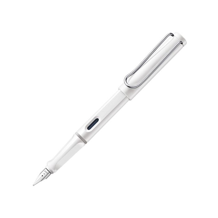 The LAMY white fountain pen in the Safari collection has a handy barrel viewpoint. 