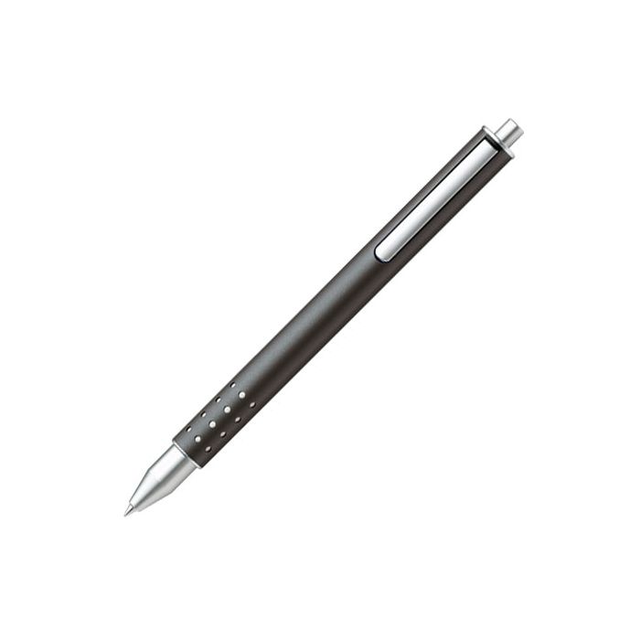 The LAMY anthracite rollerball pen in the Swift collection has a simple click-button mechanism.