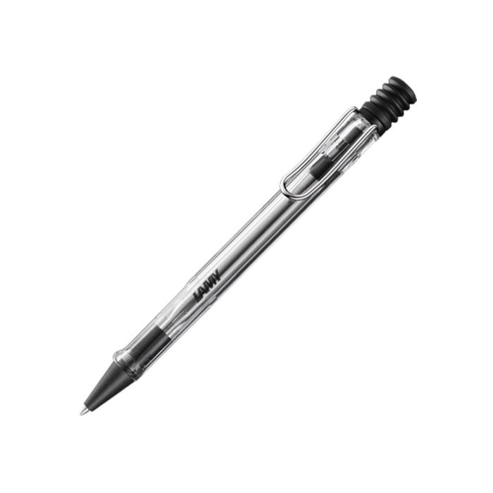 The transparent non-fade plastic ballpoint pen in the Vista collection can be used with LAMY M 16 giant ballpoint pen refills.