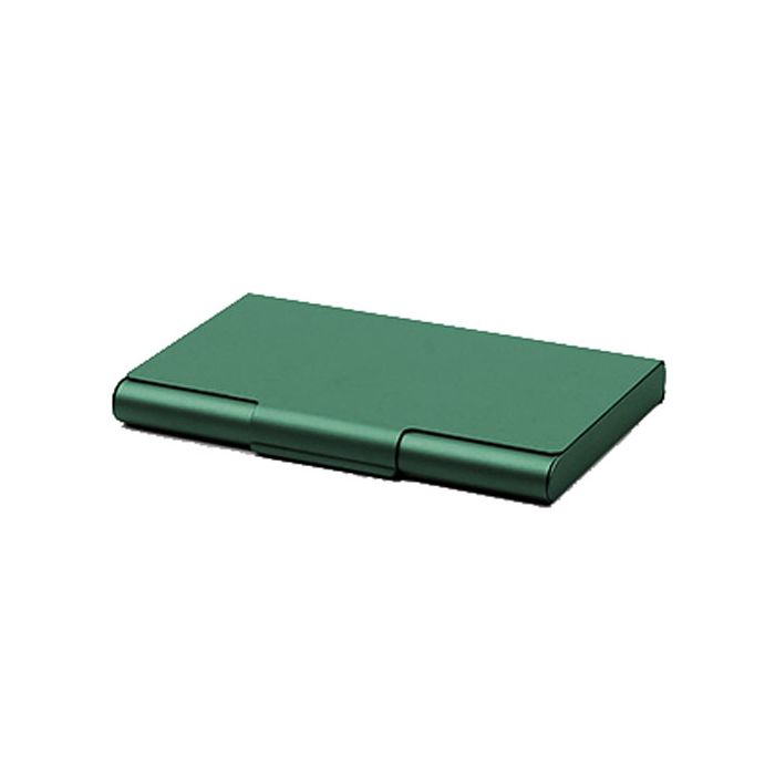 This Aluminium Dark Green Card Box was designed by Lexon. 