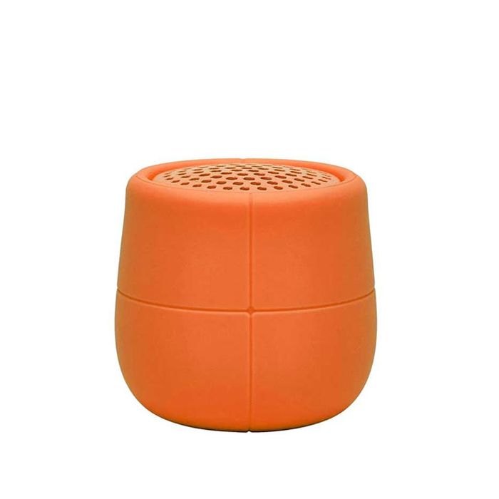 This is the Lexon Mino X Water Resistant Orange Floating Bluetooth Speaker. 