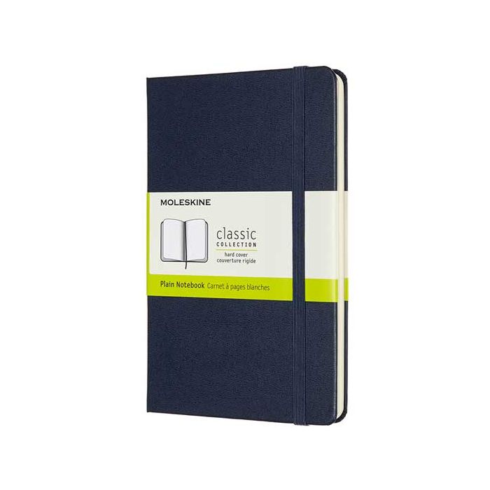 This Moleskine smooth leather notebook comes with a hard cover.