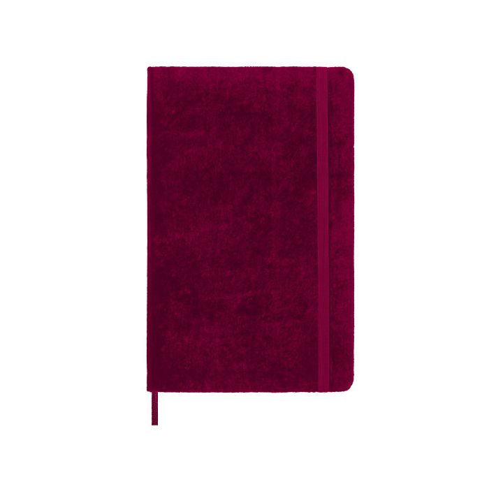 This Red Lined Velvet Collection Medium Notebook has been created by Moleskine. 