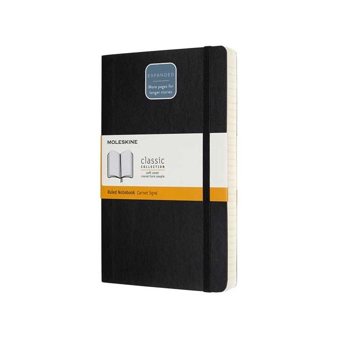 Moleskine Black Lined Soft Cover A5 Classic Notebook