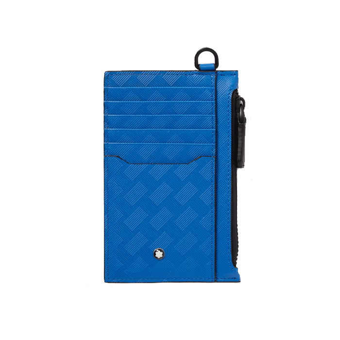 Montblanc Extreme 3.0 Atlantic Blue Leather Wallet With Emblem.