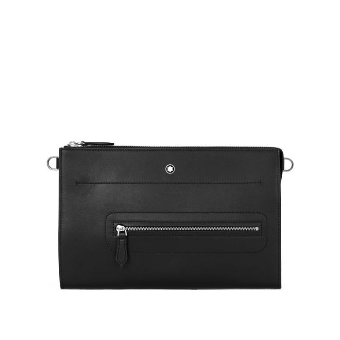 This Black Meisterstück Selection Soft Clutch is designed by Montblanc. 