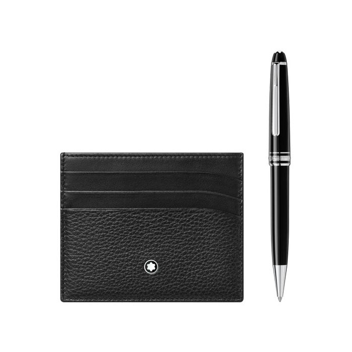 Meisterstück Soft Grain Pocket & Meisterstück Classique Ballpoint Pen Set designed by Montblanc.