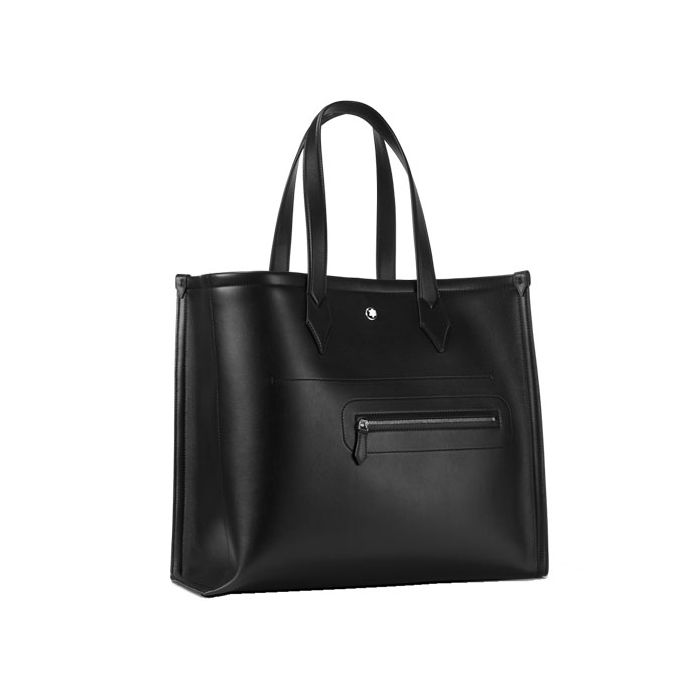 This Black Meisterstück Selection Soft Tote Bag is designed by Montblanc. 
