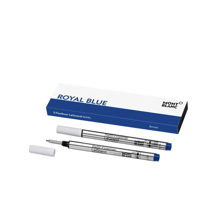 These are the Montblanc LeGrand Broad Royal Blue Fineliner Refill. 