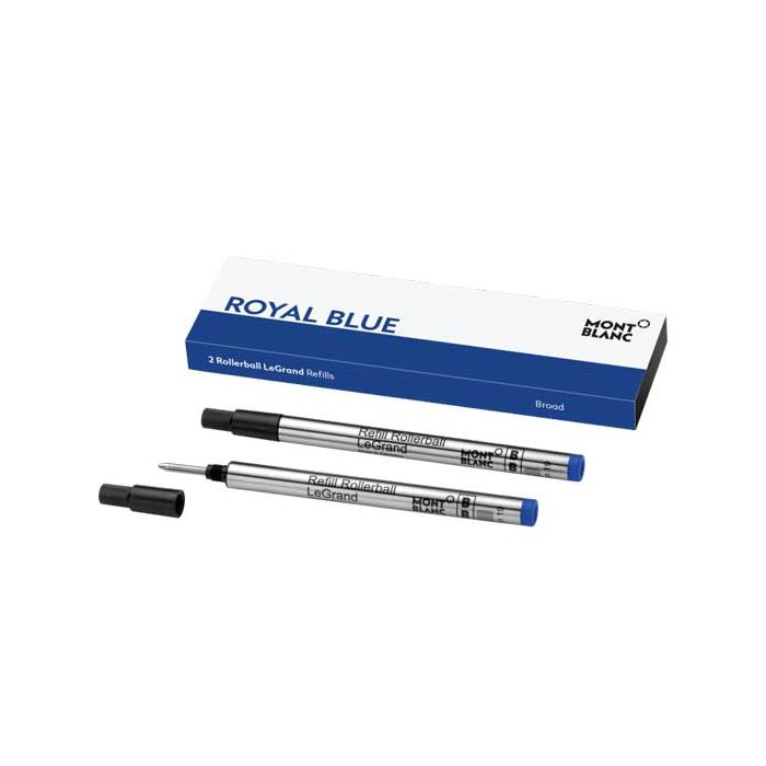 These are the broad LeGrand royal blue Montblanc rollerball pen refills.