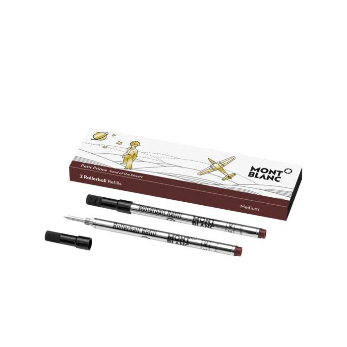 These are the medium-sized Le Petit Prince Brown Montblanc rollerball pen refills.