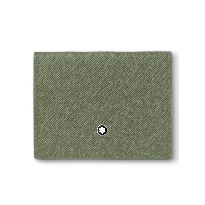 This Montblanc Sartorial Trio Saffiano Card Holder 4CC in Clay Green opens up in three ways and is great for everyday use.