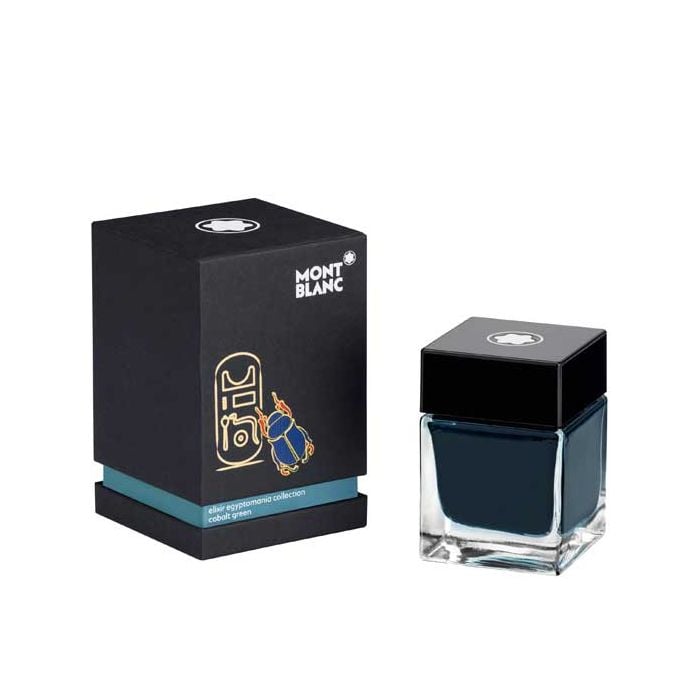 This is the Montblanc Green Heritage Egyptomania 50ml Elixir Ink Bottle.