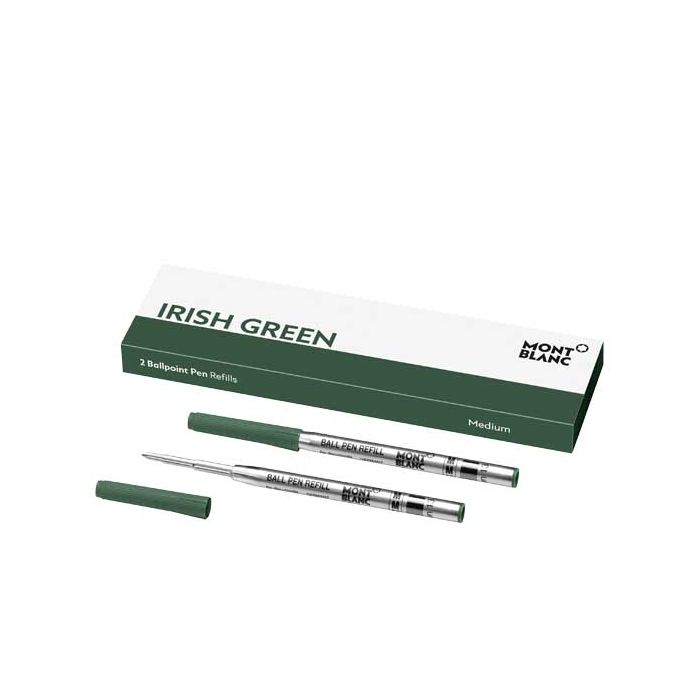 These are the Montblanc Irish Green Ballpoint Pen Refill Medium. 