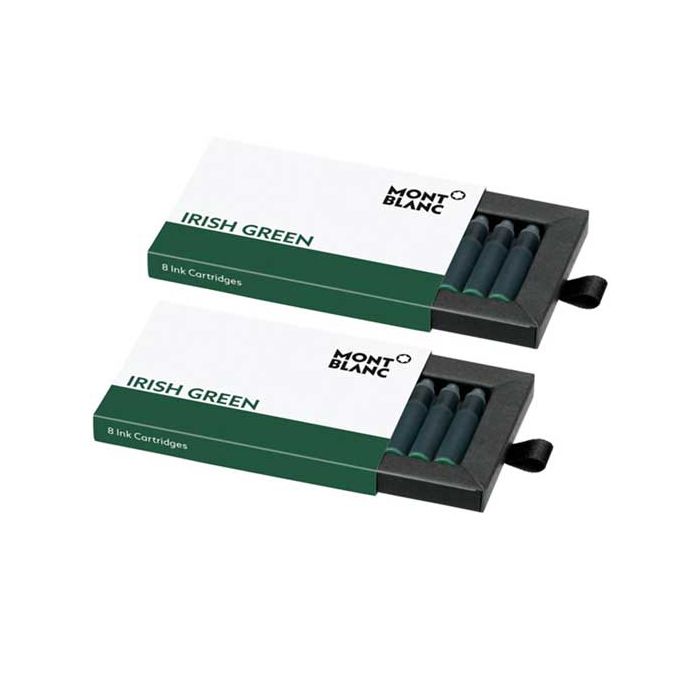 These Irish Green ink cartridges have been created by Montblanc using fast-drying ink.