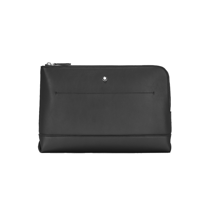 This Meisterstück Selection Soft Leather Pochette In Black is designed by Montblanc
