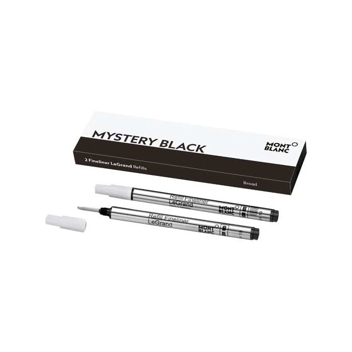 These are the Montblanc Mystery Black Broad LeGrand Fineliner Pen Refills.