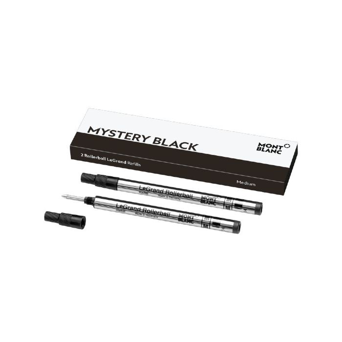 These are the medium-sized LeGrand Montblanc black rollerball pen refills.