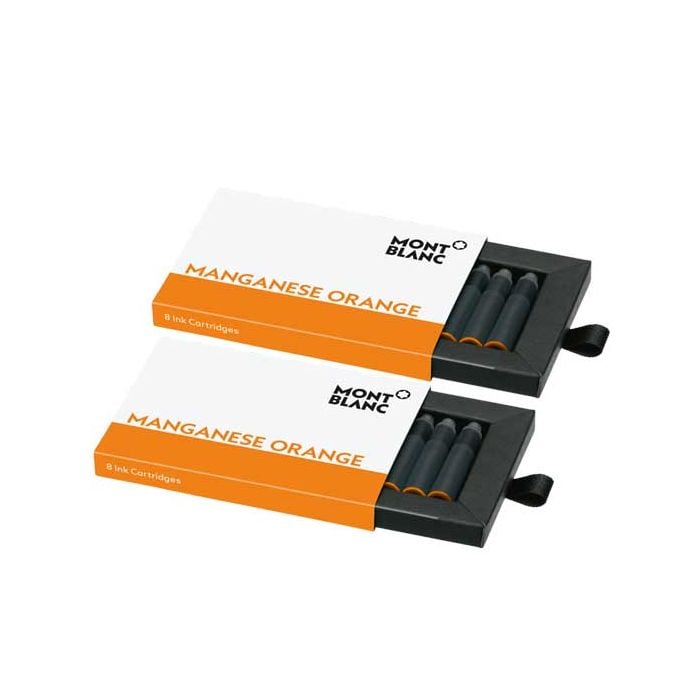 These are the Montblanc Manganese Orange ink cartridges.