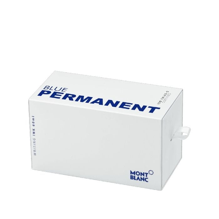 This is Montblanc's permanent blue ink bottle box.