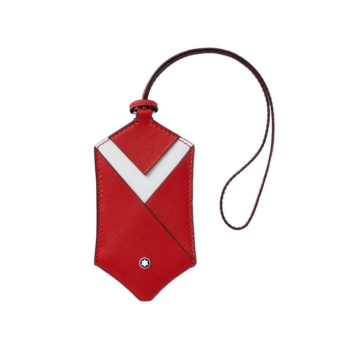 This Red Meisterstück Luggage Tag is designed by Montblanc. 