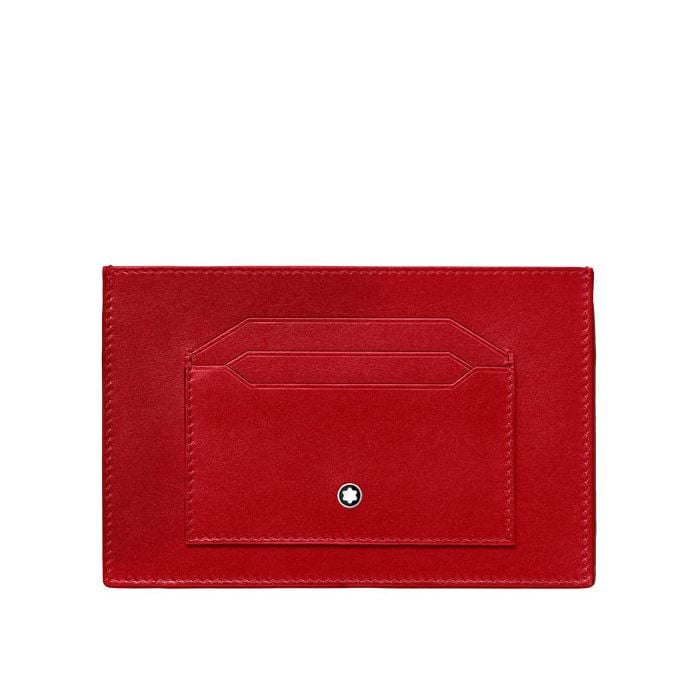 This Red Meisterstück 6CC Card Holder is made by Montblanc. 
