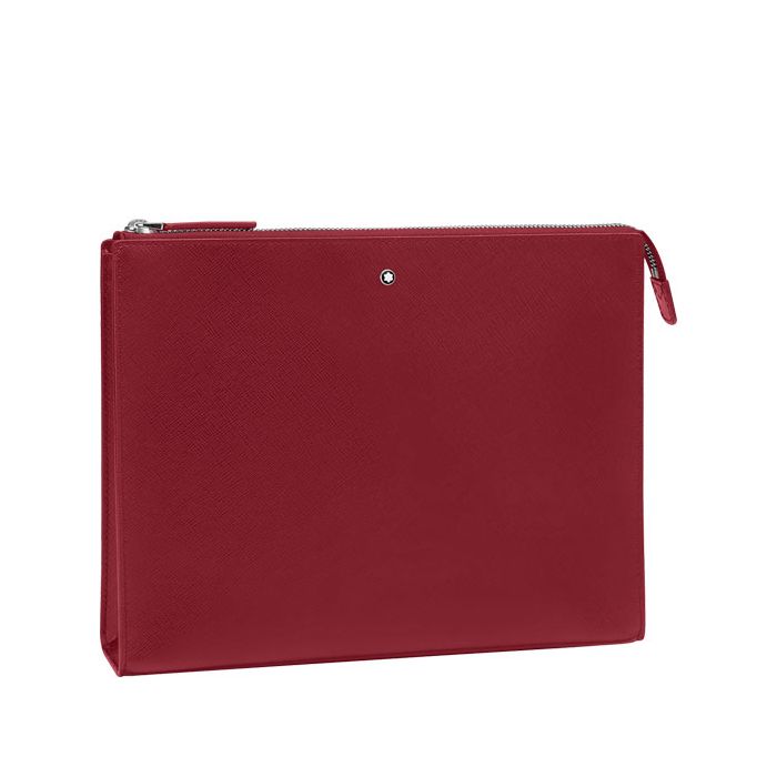 This Red Sartorial Clutch Pochette is designed by Montblanc. 