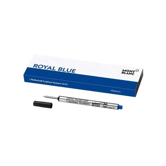 This is Montblanc's royal blue capless rollerball refill. 