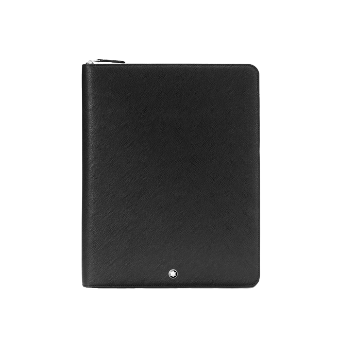 Sartorial Black Saffiano Leather Notepad Holder Zip Around By Montblanc