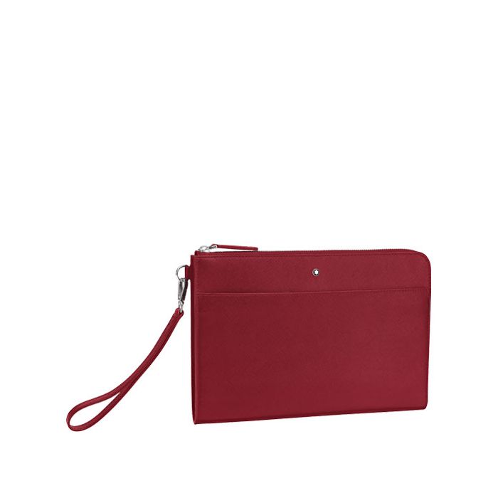 This Red Sartorial Medium Pouch is designed by Montblanc. 