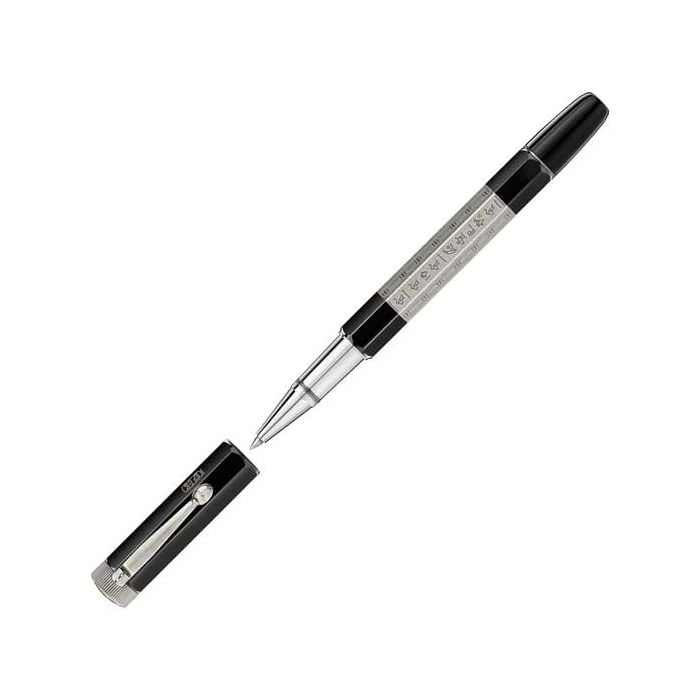This is the Montblanc Doué Silver Heritage Egyptomania Rollerball Pen.