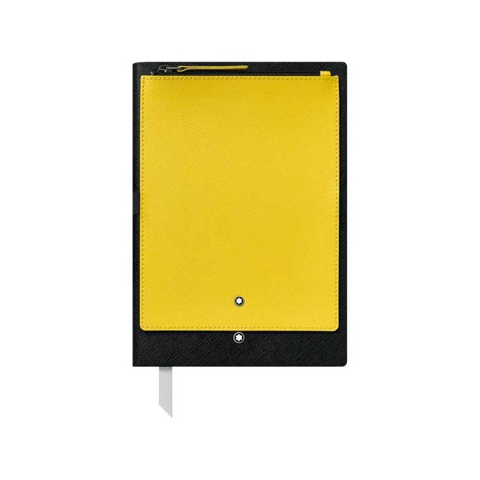 This is the Montblanc Black Fine Stationery #146 Notebook with Yellow Pocket.