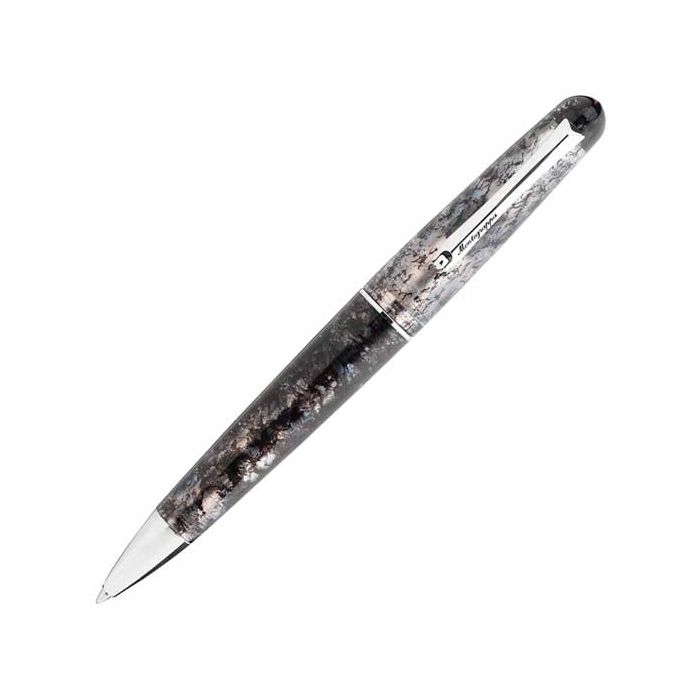 This is the Montegrappa Elmo Ambiente Charcoal Ballpoint Pen crafted out of recycled resin. 