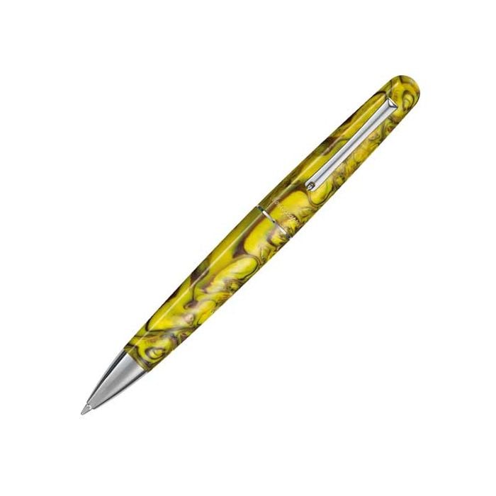 The Montegrappa Elmo Iris Yellow Fantasy Blooms Ballpoint Pen