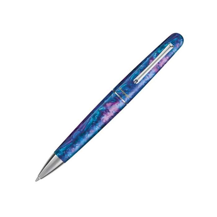 The Montegrappa Elmo Psychedelic Purple Fantasy Blooms Ballpoint Pen