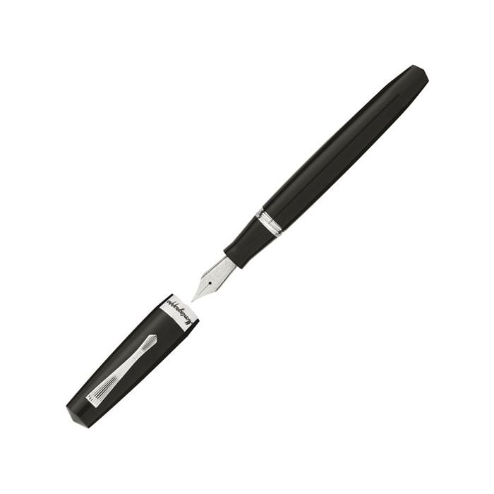 This Elmo 02 Jet Black Fountain Pen has been designed by Montegrappa.