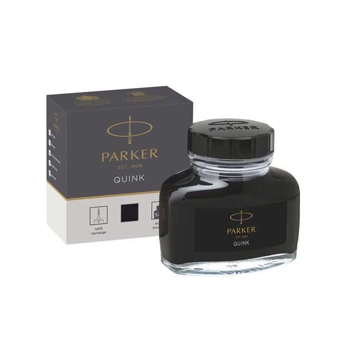 Quink Bottled Ink 57ml Permanent Black box.