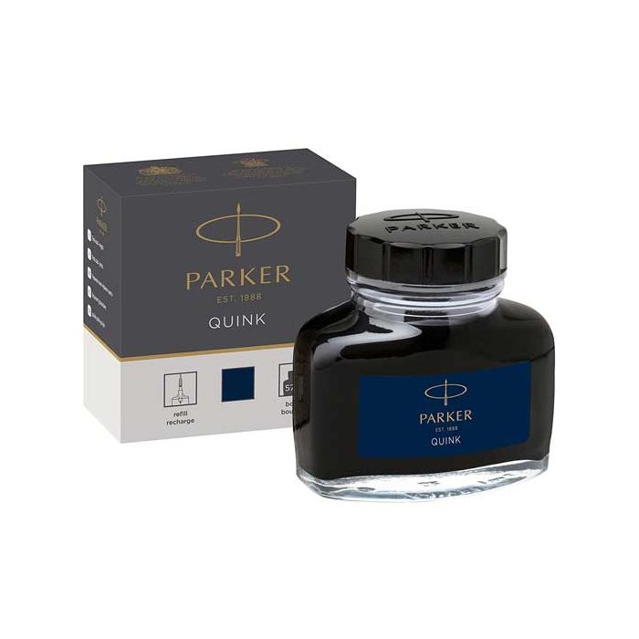 This is the Parker Blue/Black Quink 57ml Ink Bottle.