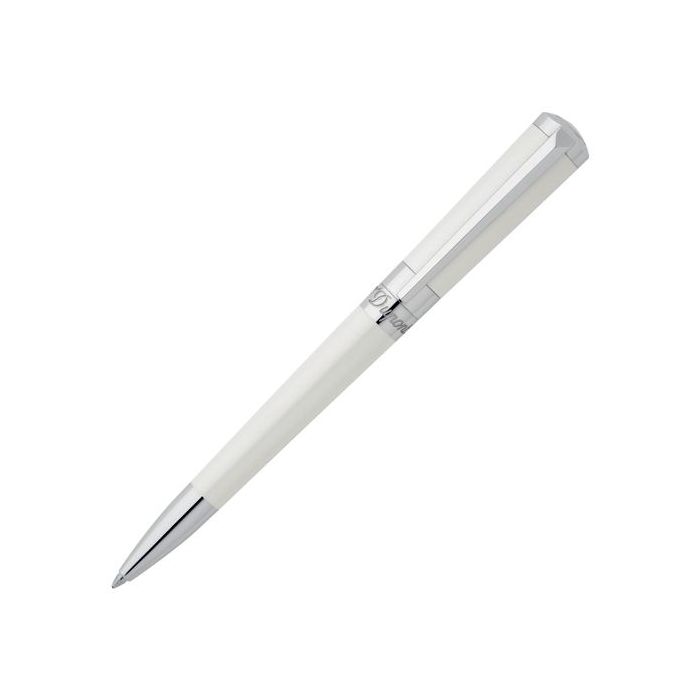 Liberte Ballpoint Pen - Pearl White and Palladium Trim by S.T. Dupont.